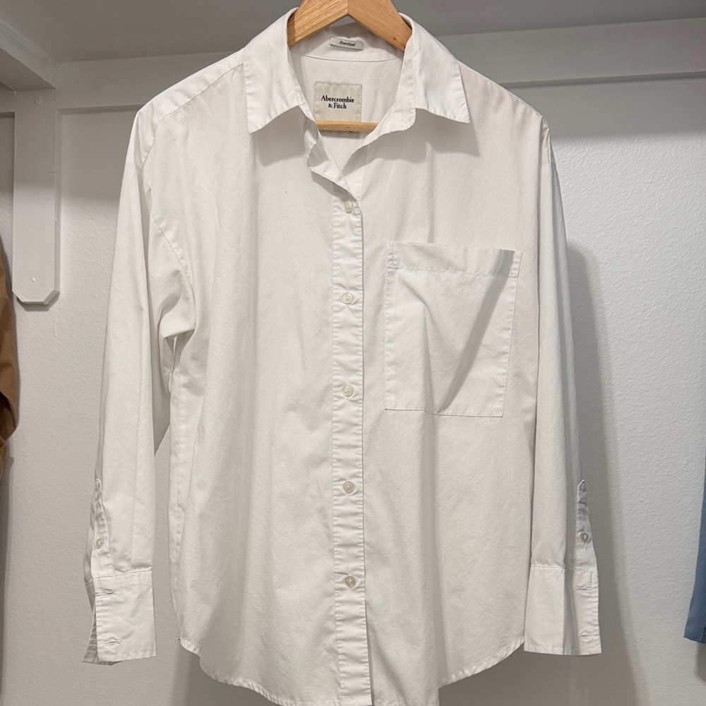 Abercrombie Classic White Button-Down Shirt